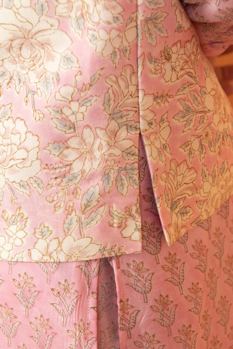 Shirin Sameer Sanganeri Chanderi Nehru Jacket - Image 6
