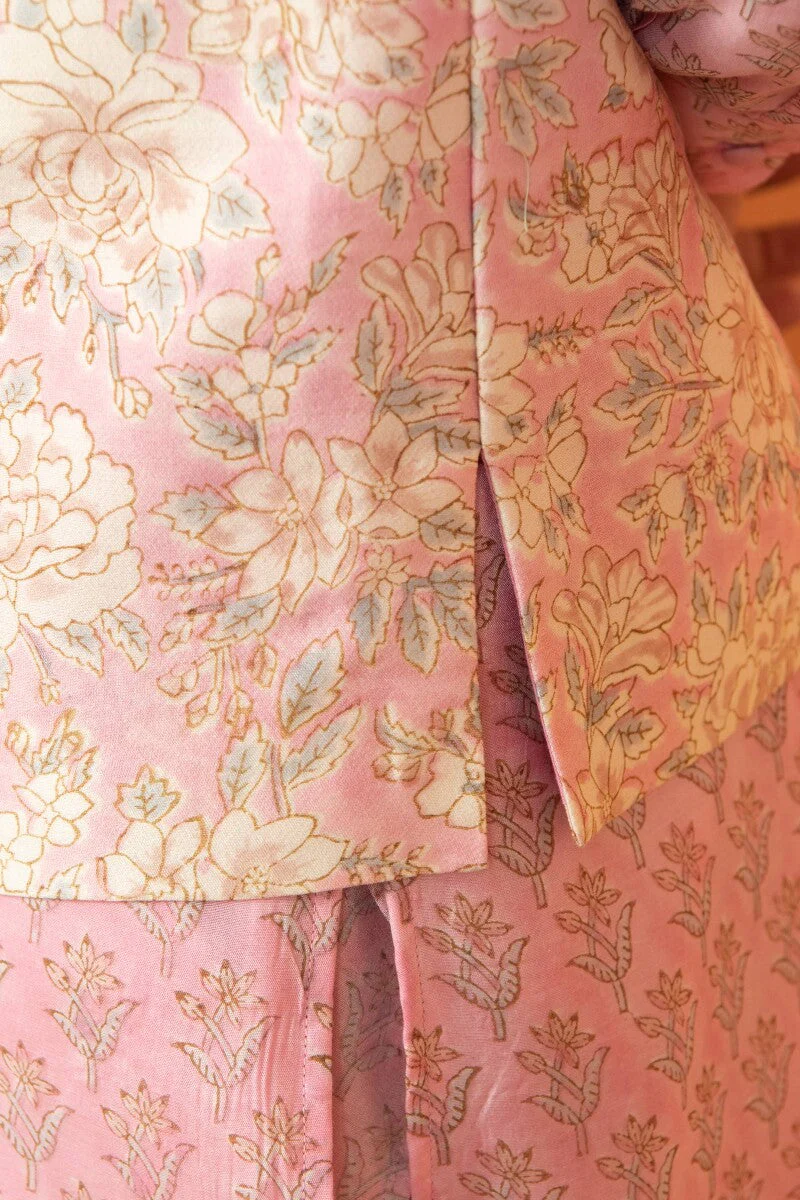 Shirin Sameer Sanganeri Chanderi Nehru Jacket - Image 6