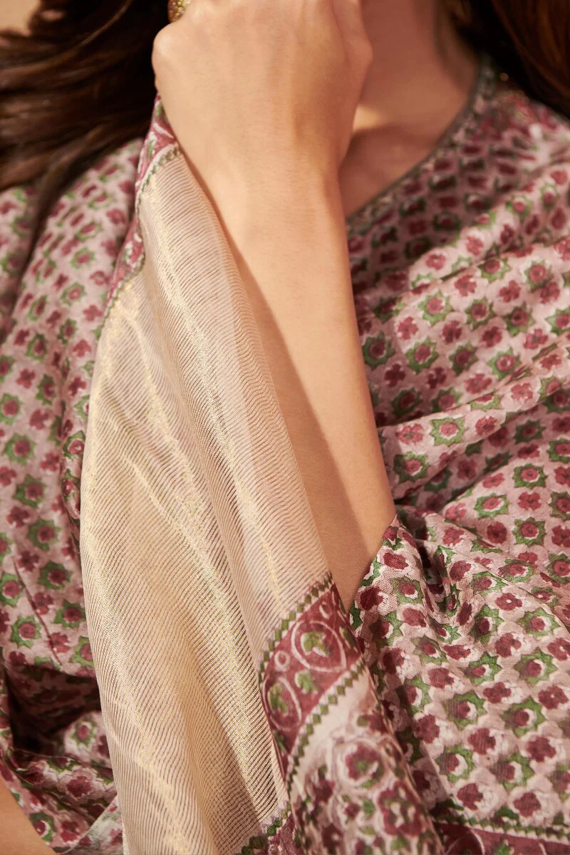 Shirin Shaima Sanganeri Chanderi Dupatta - Image 4