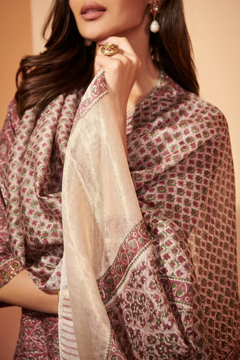 Shirin Shaima Sanganeri Chanderi Dupatta - Image 6