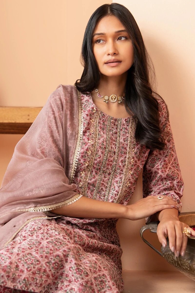 Shirin Zarina Cotton Silk Dupatta - Image 5