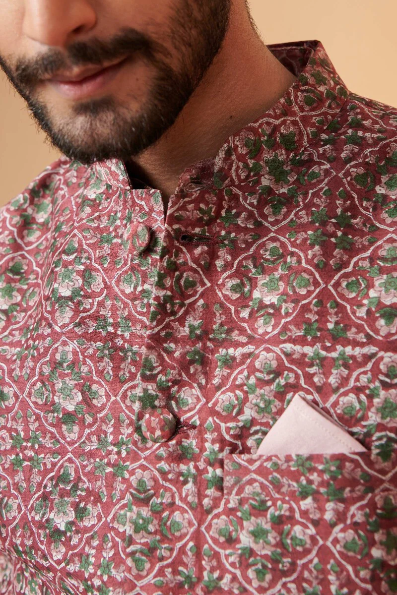Shirin Zeeshan Sanganeri Nehru Jacket - Image 2