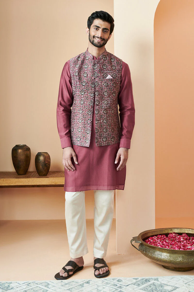 Shirin Zeeshan Sanganeri Nehru Jacket - Image 6