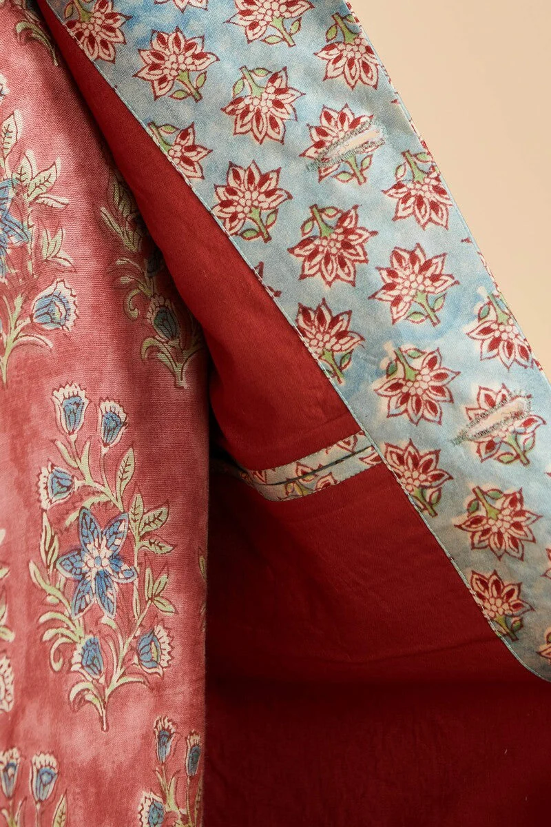 Shirin Zunair Sanganeri Chanderi Nehru Jacket - Image 4
