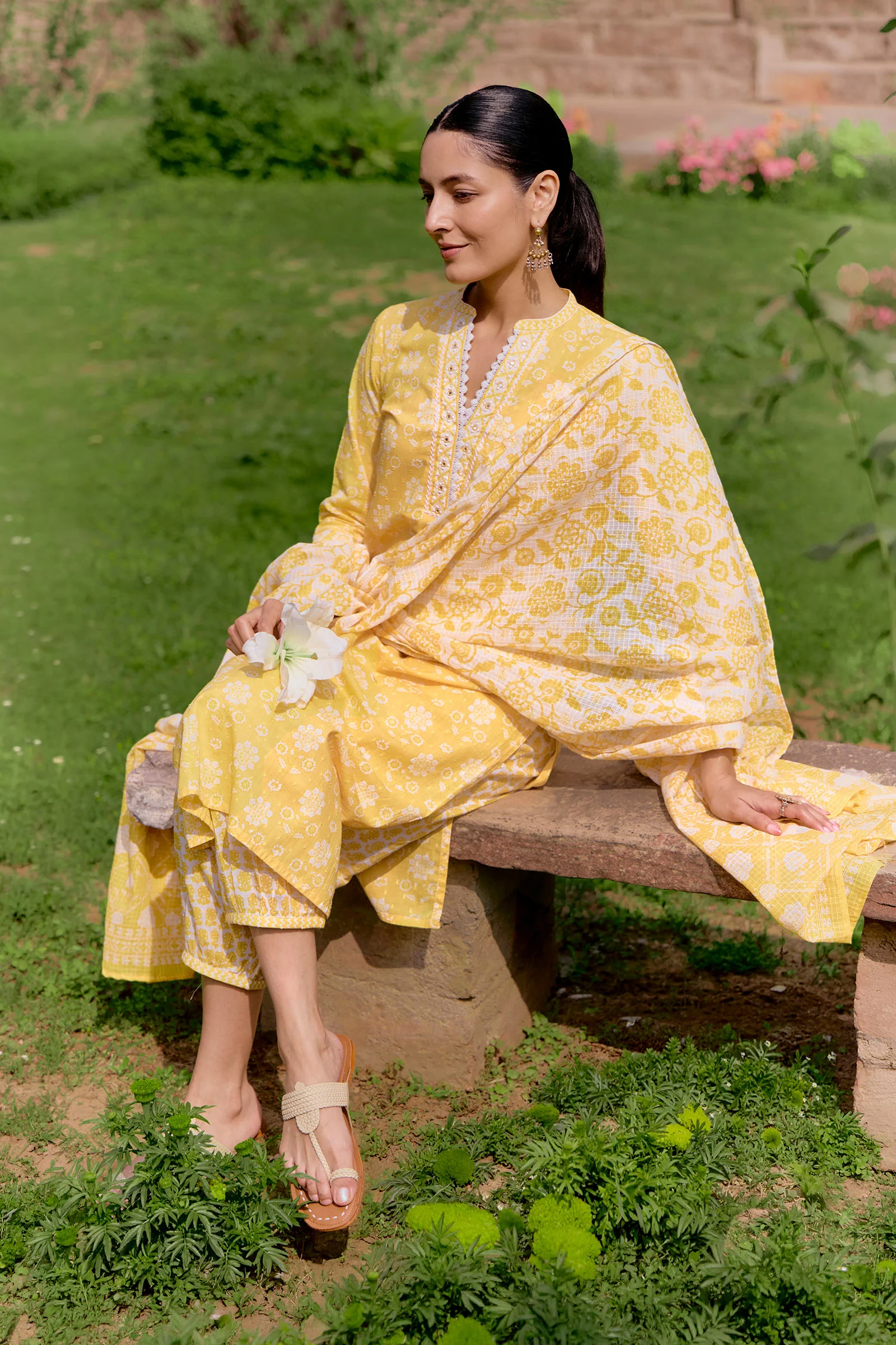 Surplus: Gulbahar Pariza Sanganeri Kurta - Image 6