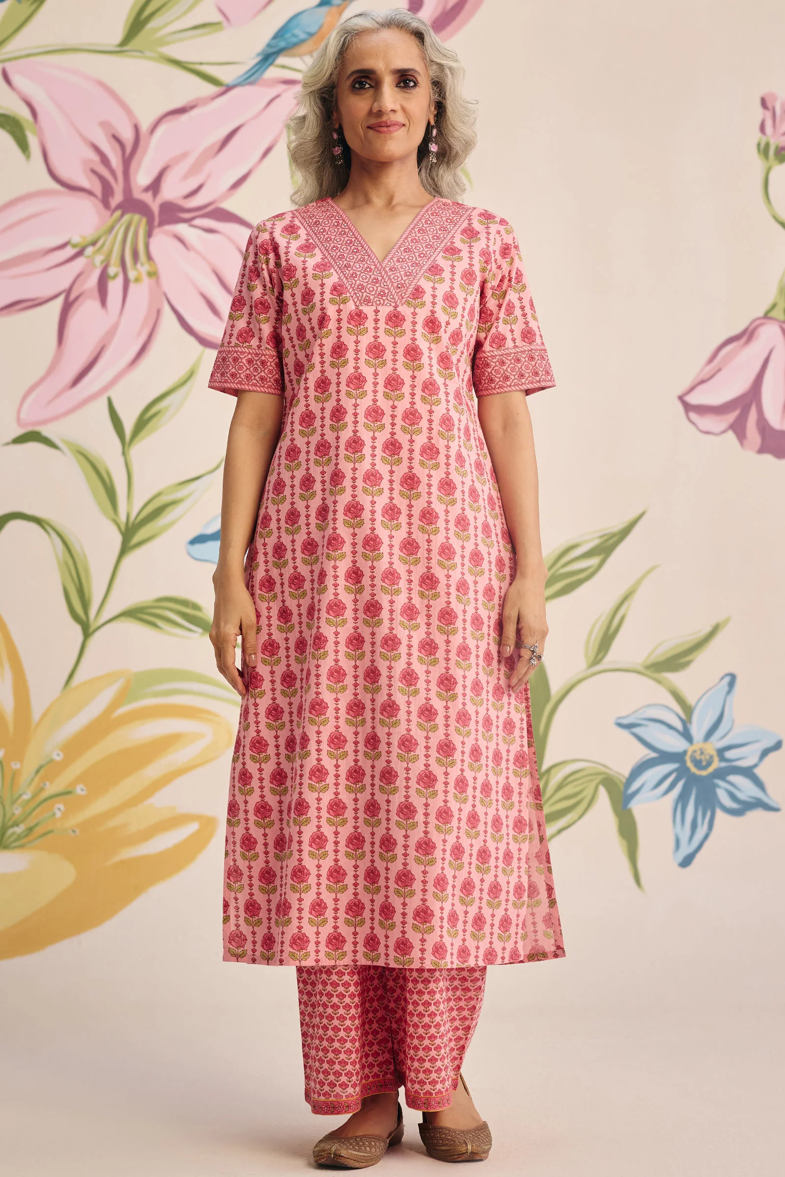Surplus: Gulraiz Jasmine Sanganeri Kurta - Image 2