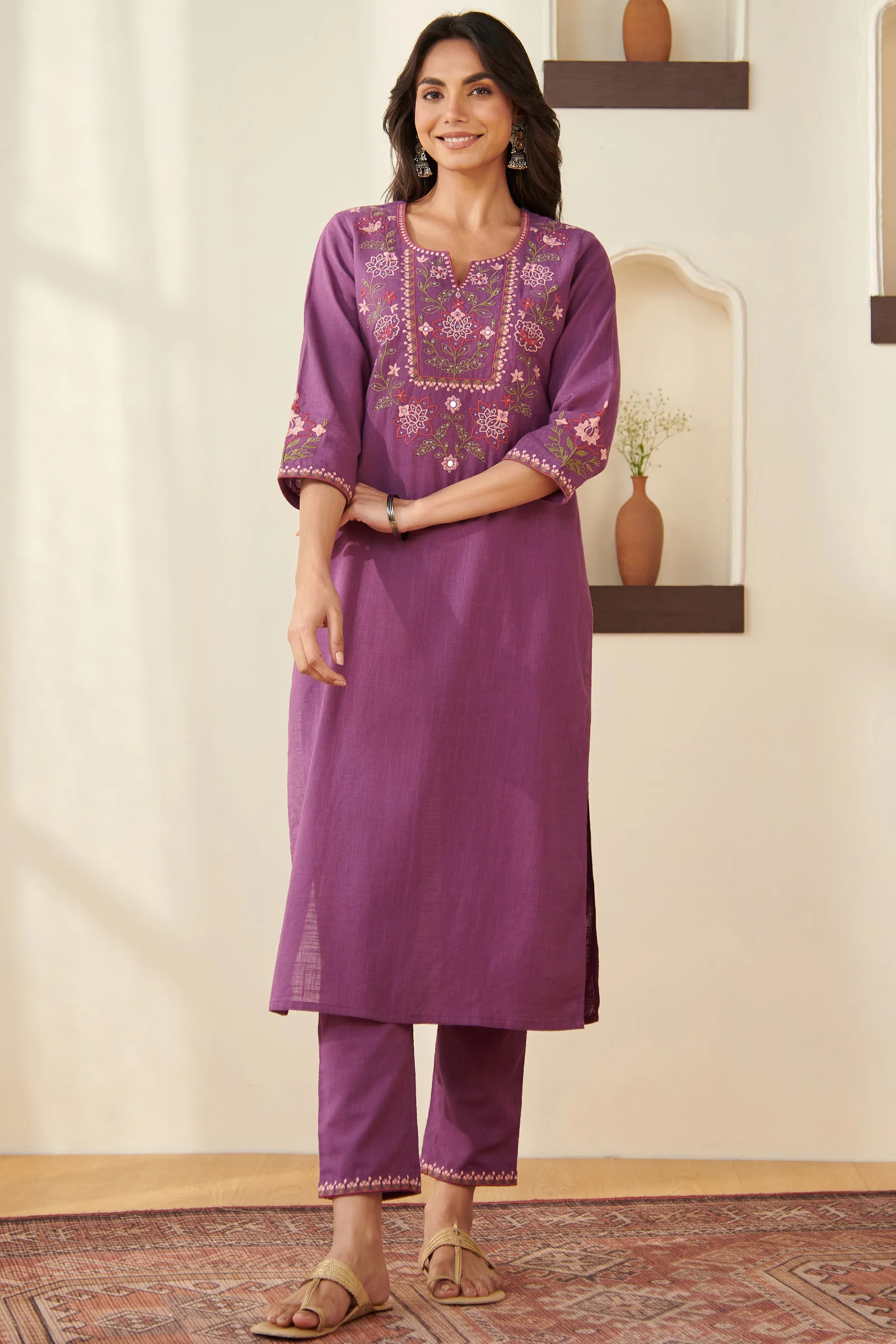 Surplus: Mehraab Aalia Purple Kurta - Image 2