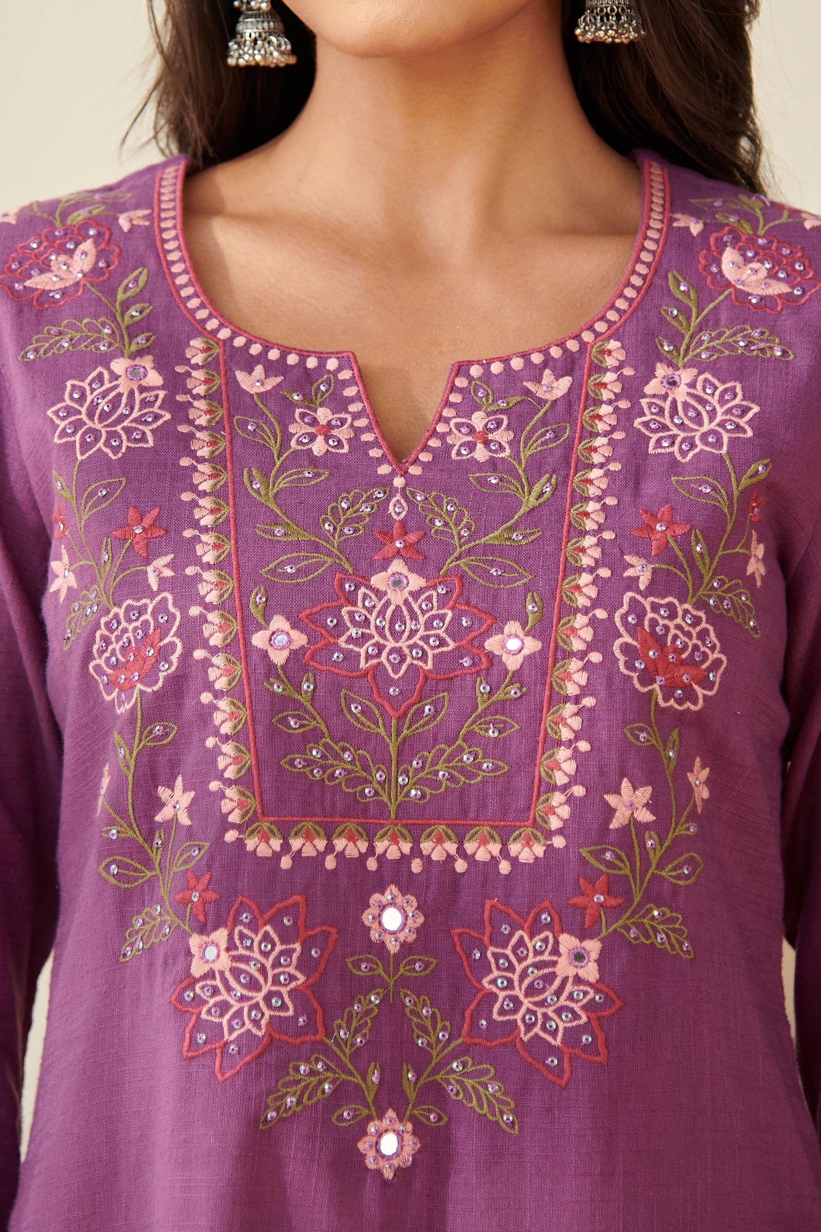 Surplus: Mehraab Aalia Purple Kurta - Image 4