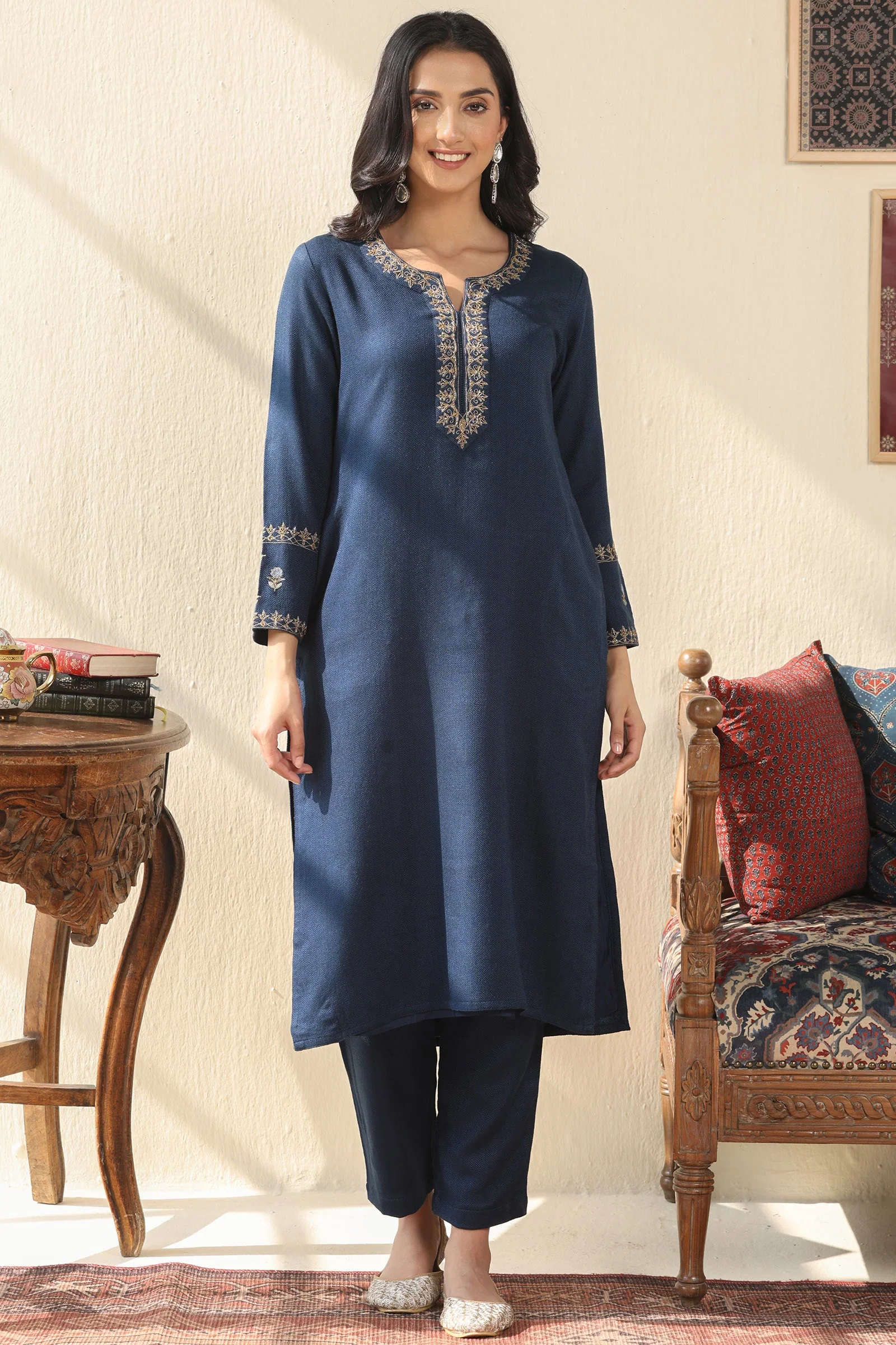 Surplus: Naadirah Fida Faux Wool Narrow Pants - Image 3