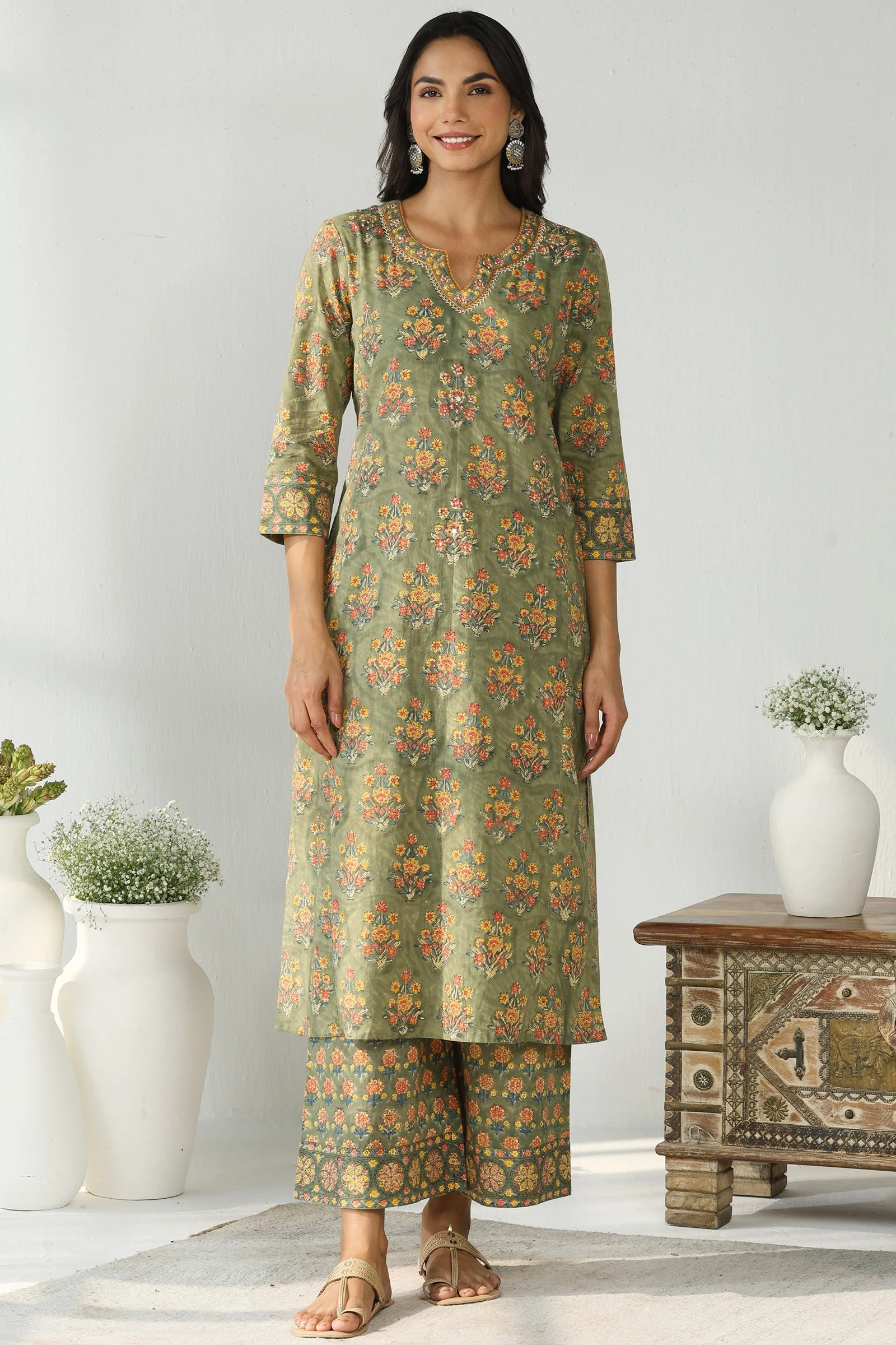Surplus: Nayanjal Inaya Sanganeri Kurta - Image 2