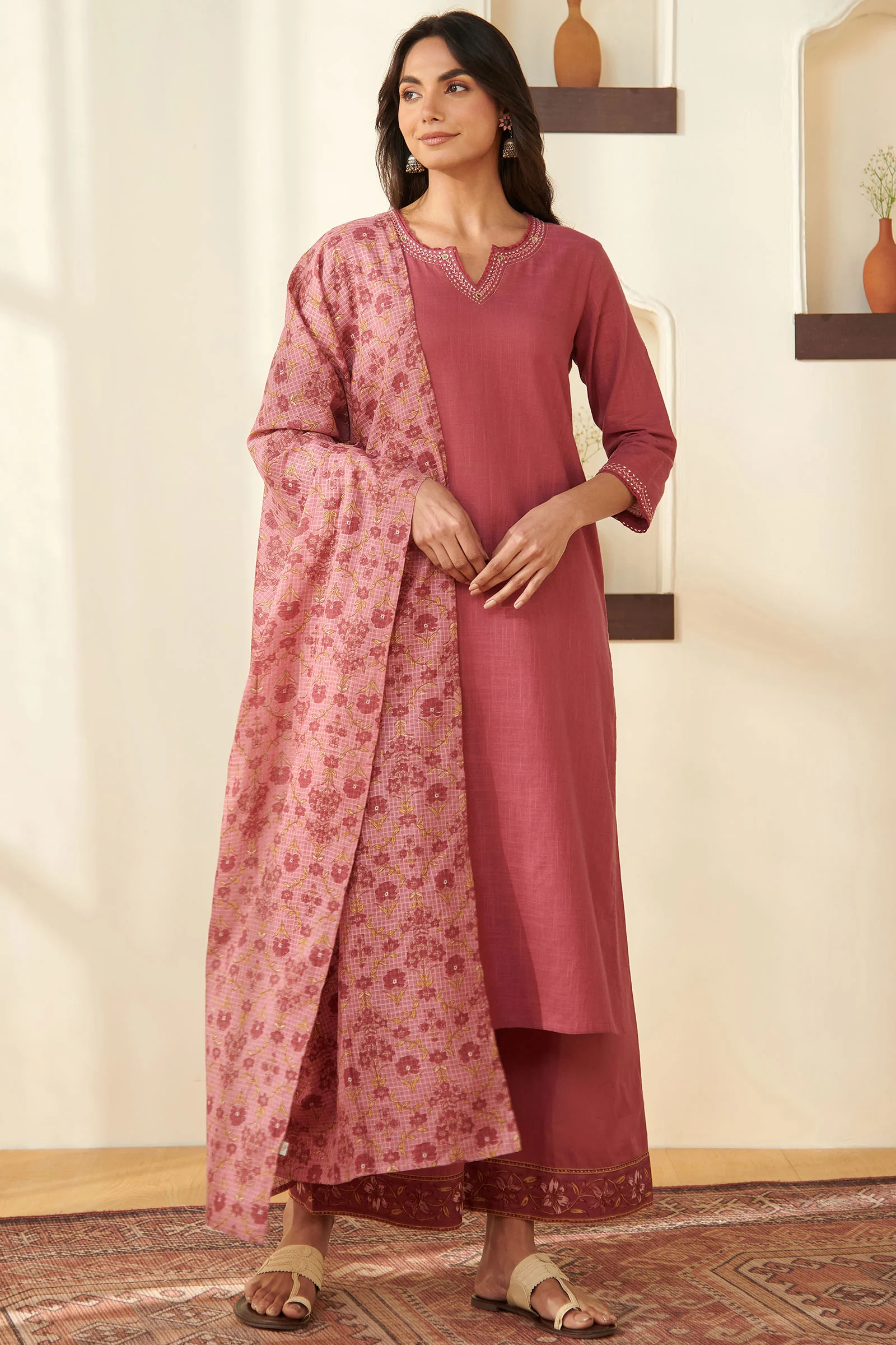 Surplus: Roza Azma Mauve Kurta - Image 6