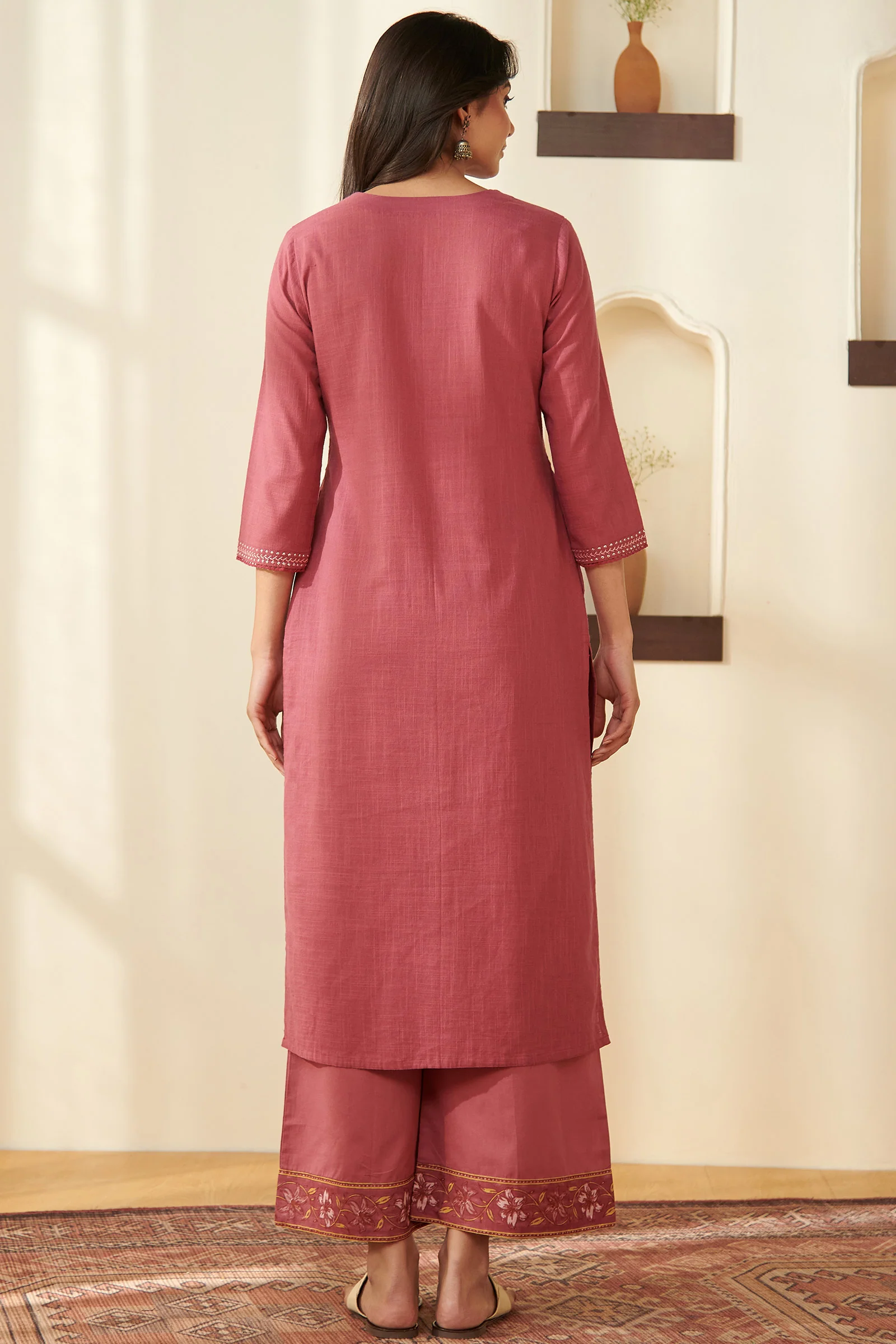 Surplus: Roza Azma Mauve Kurta - Image 7