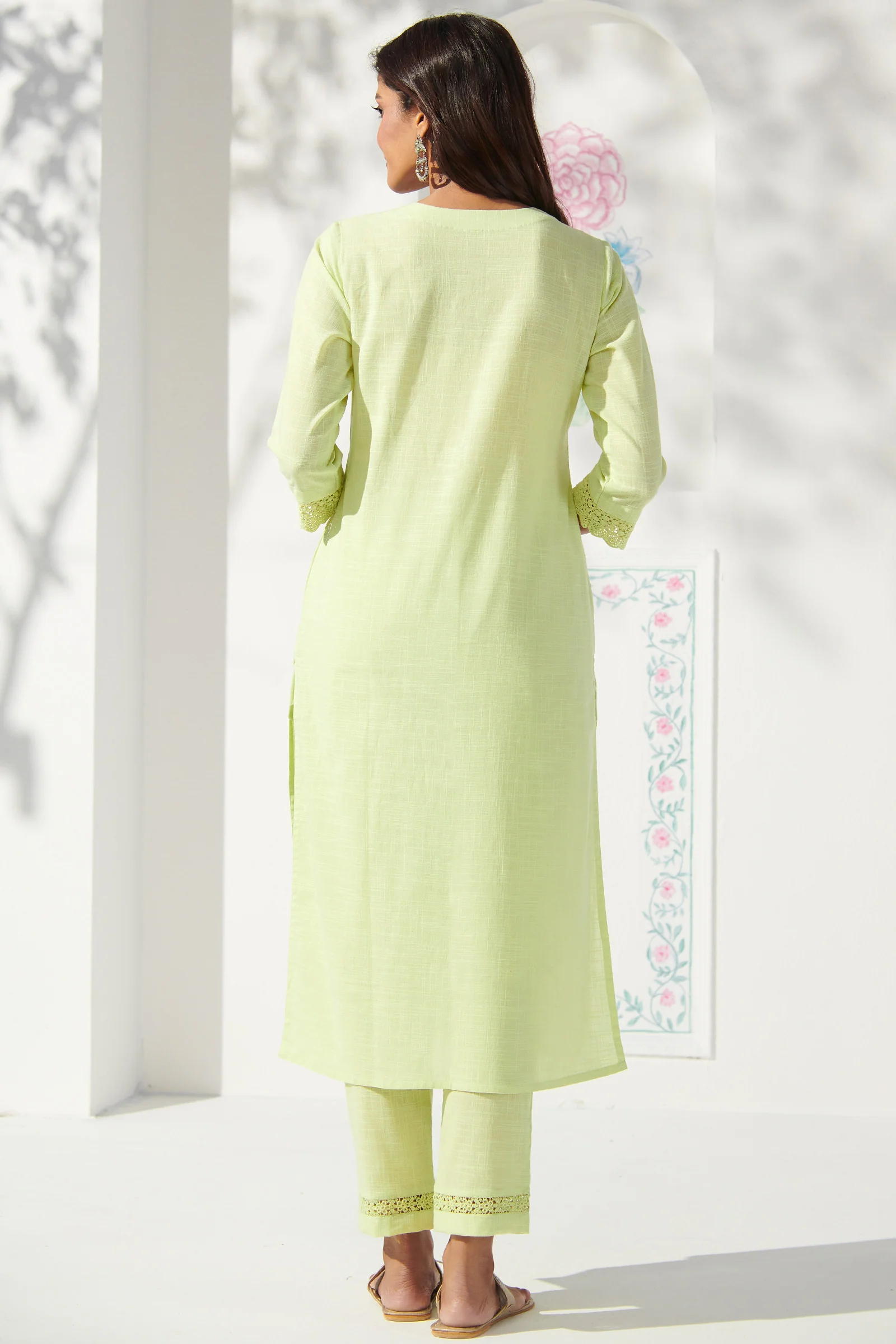 Surplus: Roza Jashn Green Kurta - Image 8