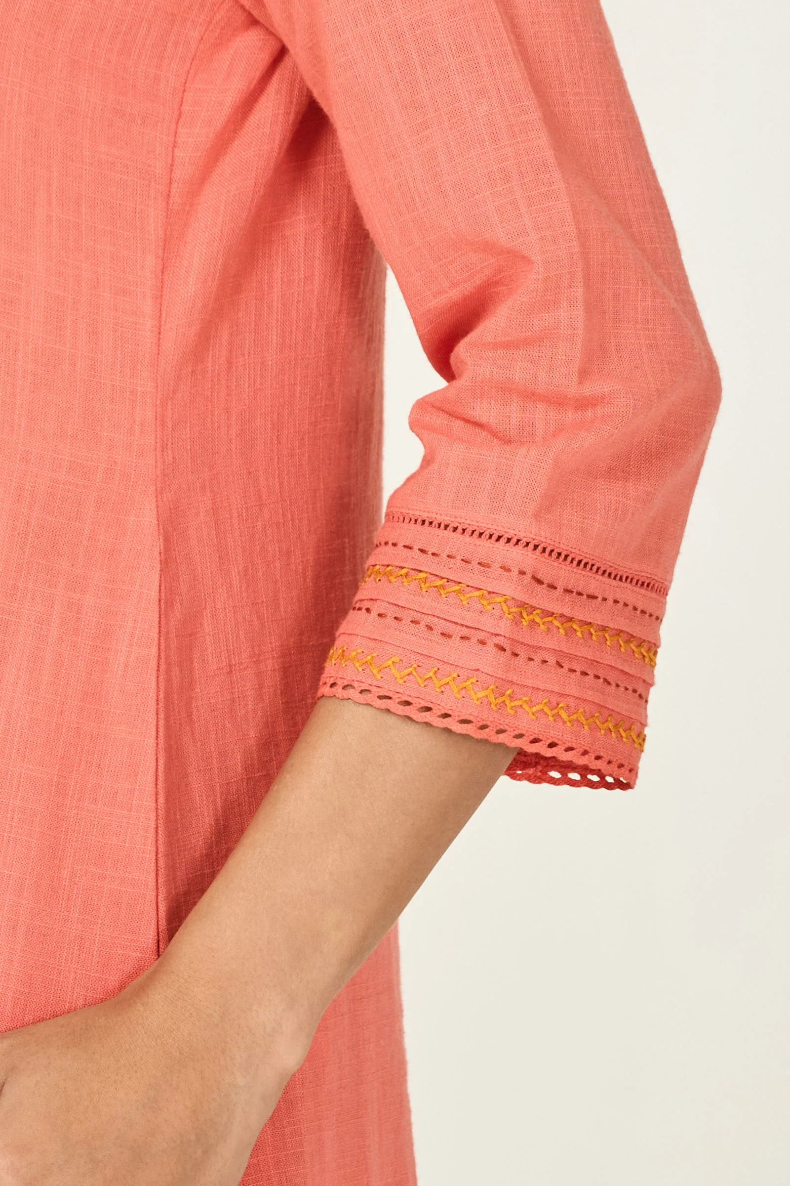 Surplus: Roza Kiara Salmon Kurta - Image 5