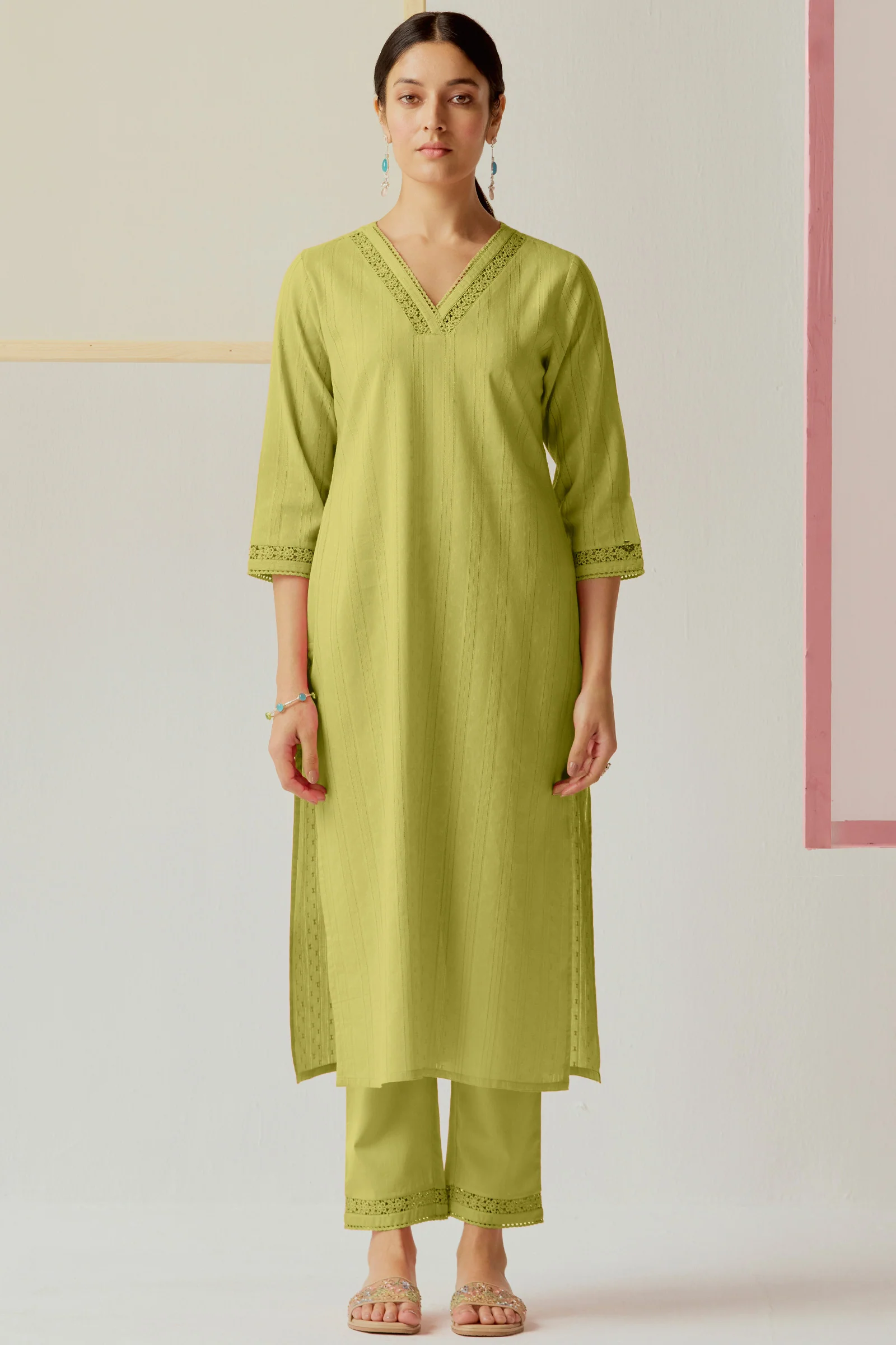 Surplus: Roza Maria Green Kurta - Image 2