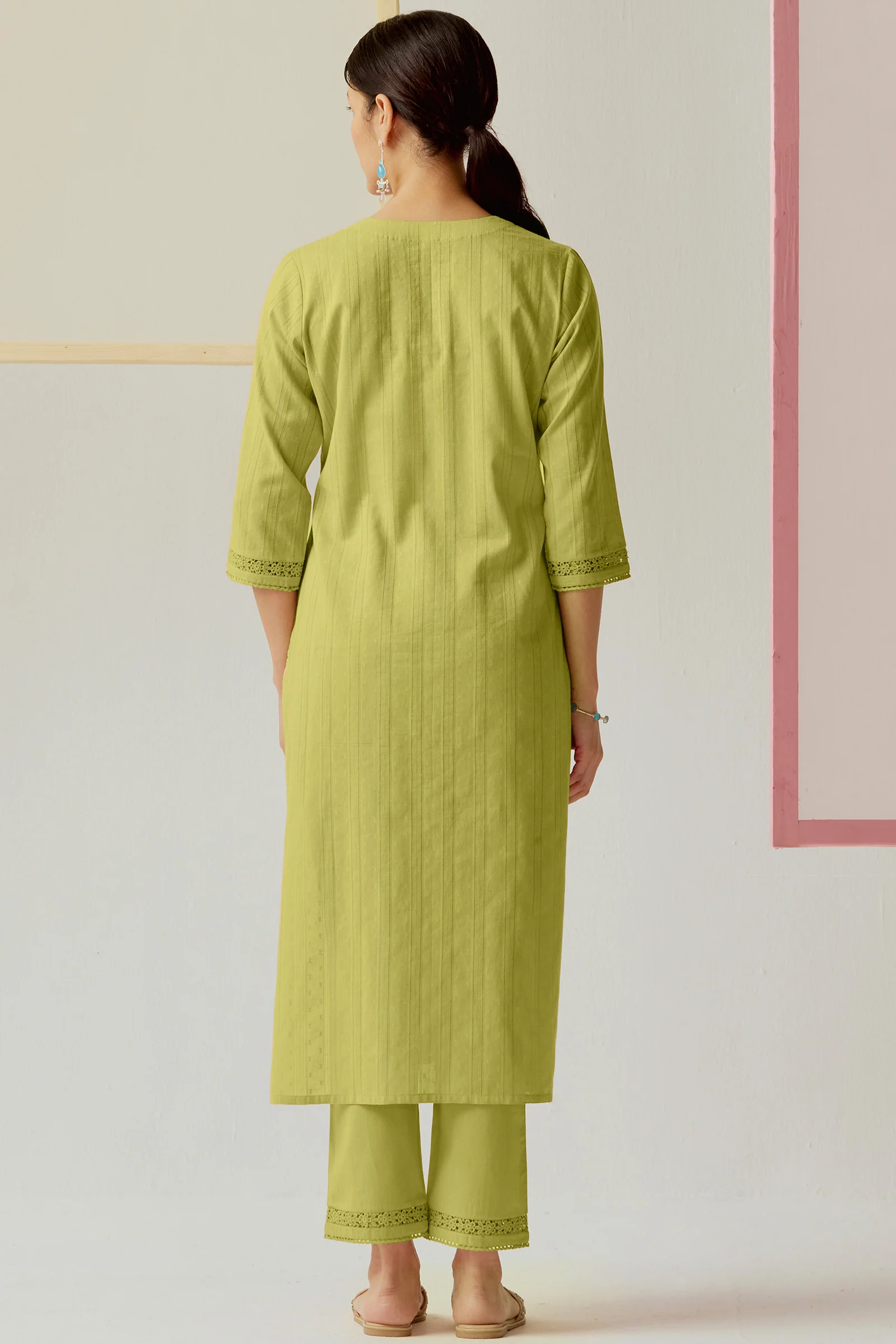 Surplus: Roza Maria Green Kurta - Image 8