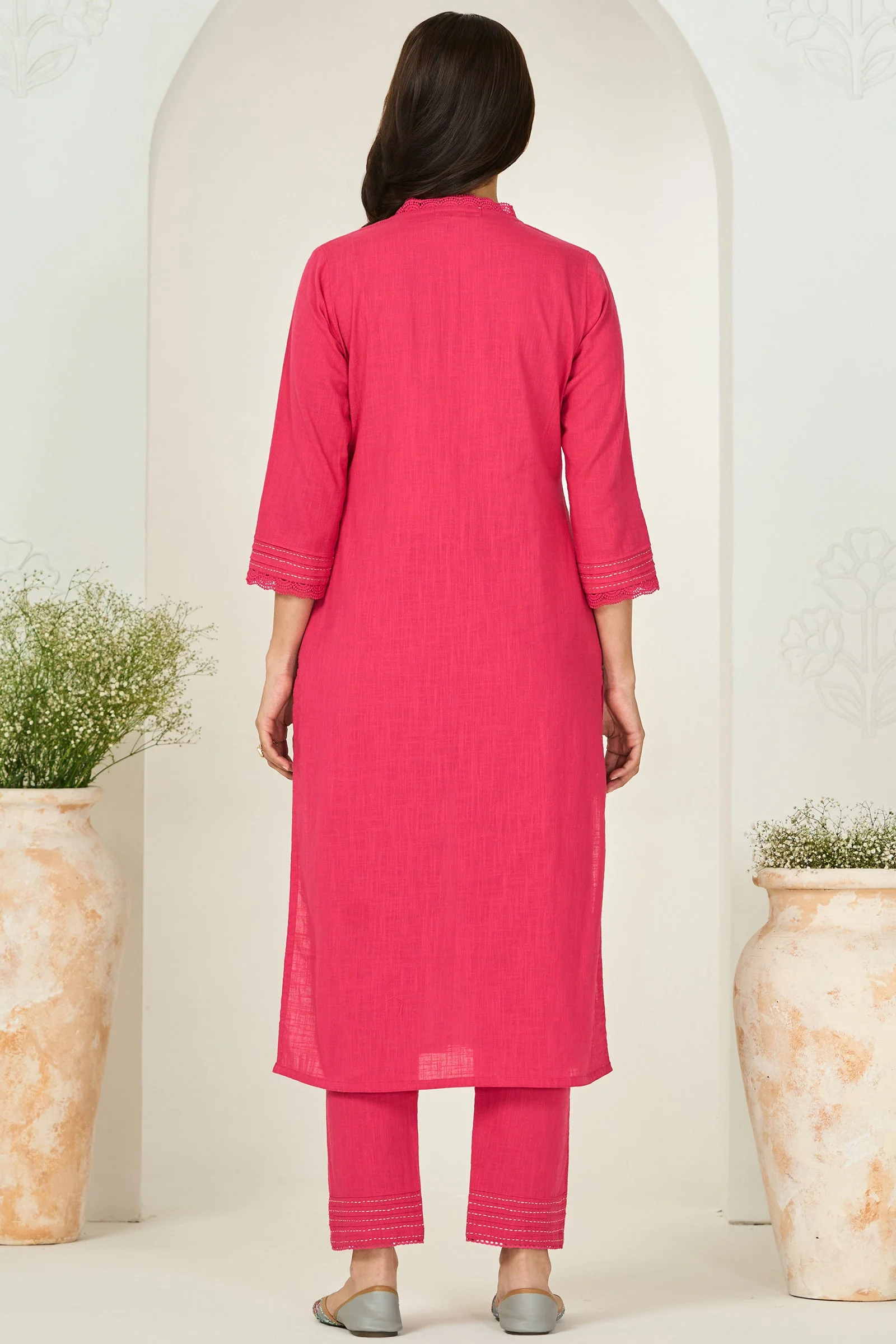 Surplus: Roza Mira Fuchsia Kurta - Image 7