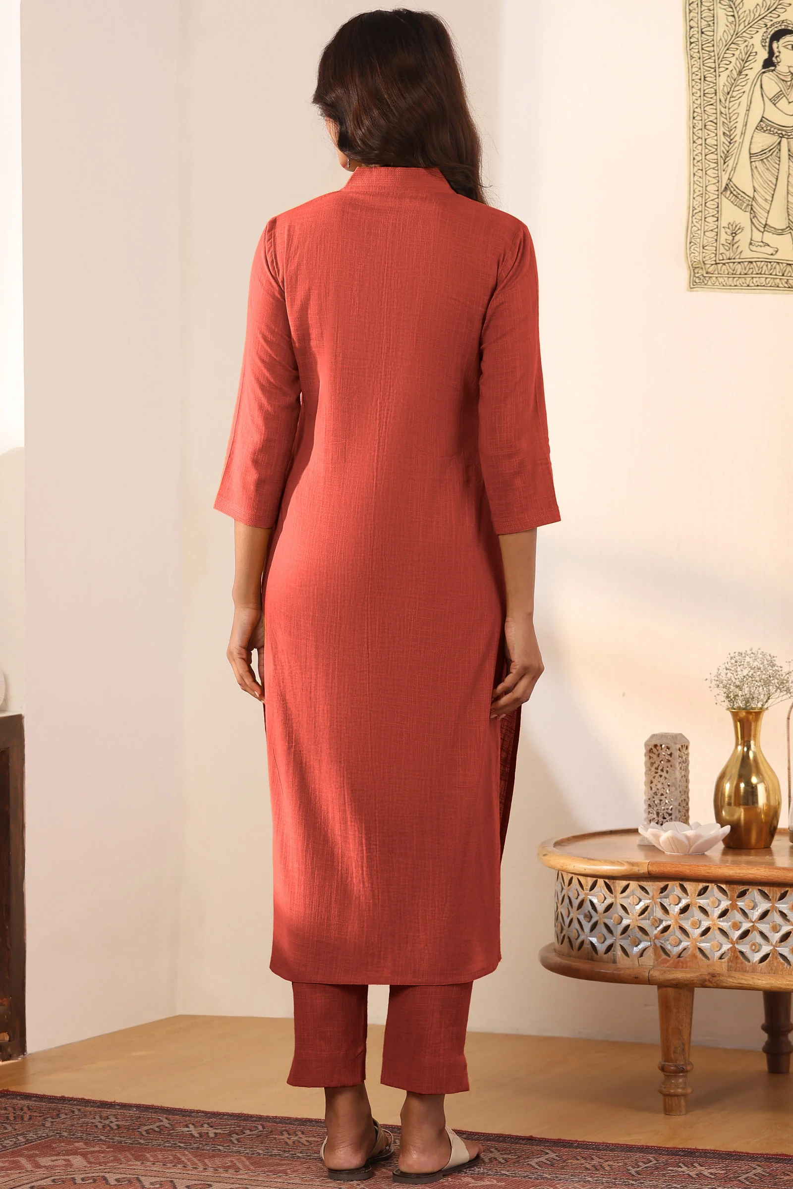 Surplus: Roza Naima Rust Kurta - Image 7