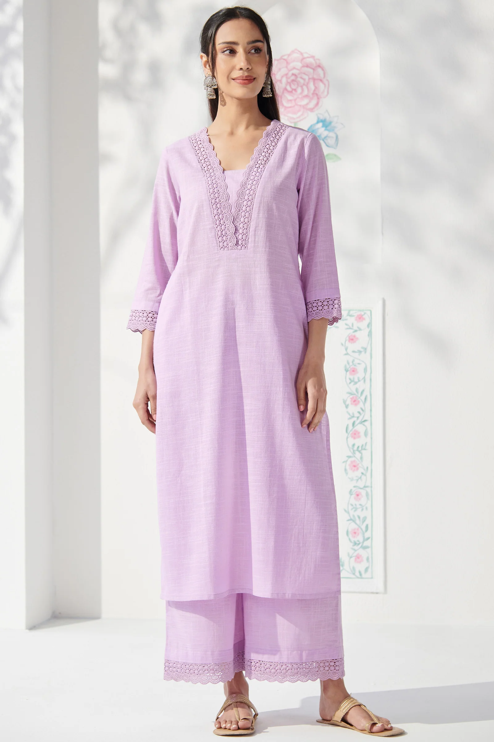 Surplus: Roza Sehreen Lilac Kurta - Image 2