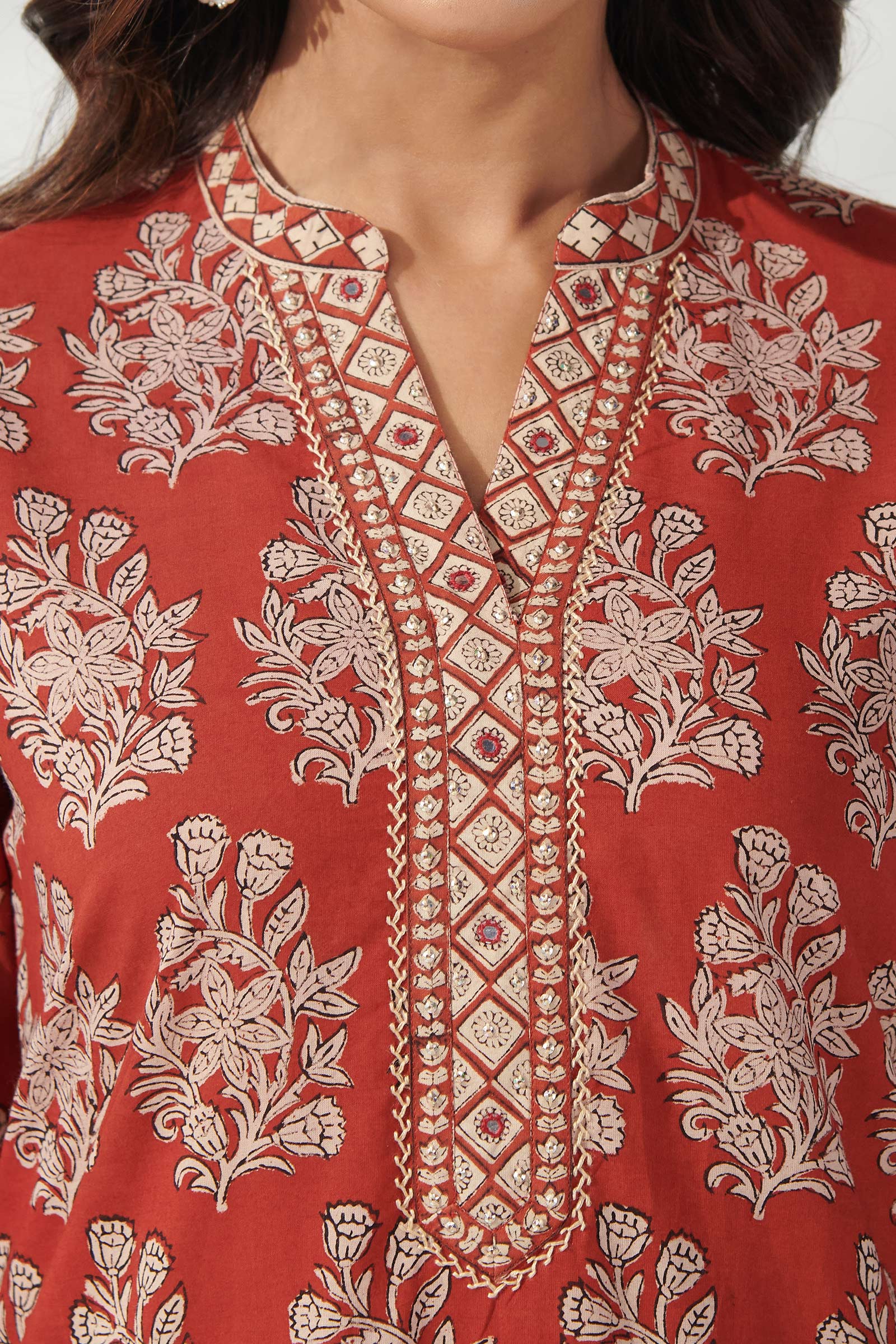 Surplus: Sehra Fazeen Bagru Kurta - Image 4