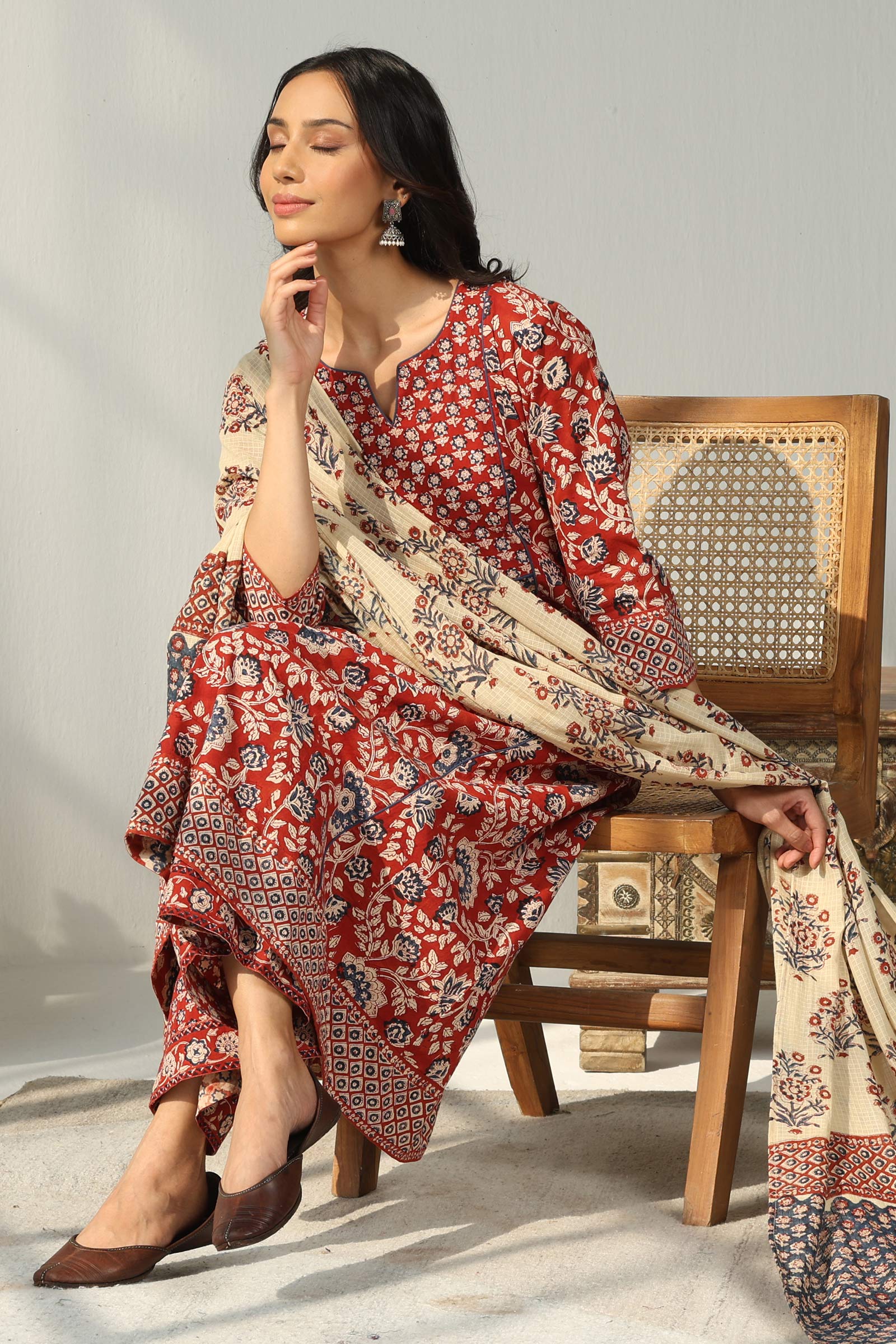Surplus: Sehra Ziah Bagru Kurta - Image 7