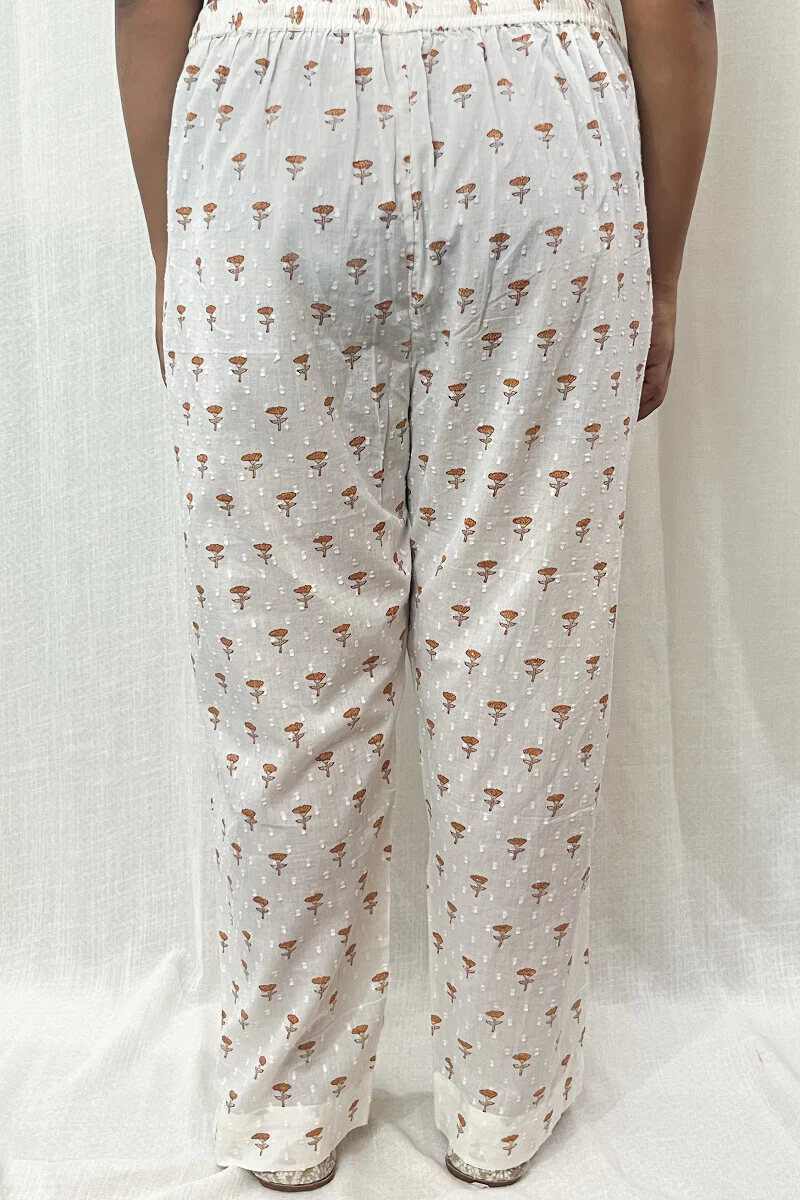 White Sanganeri Narrow Pants - Image 2