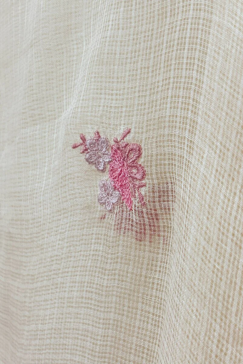 Yellow Embroidered Dupatta - Image 3