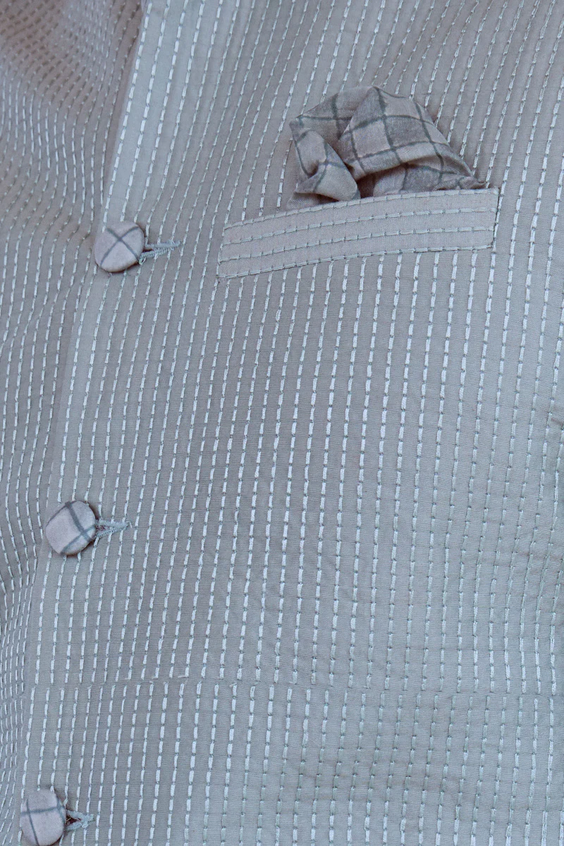 Zafar Chanderi Nehru Jacket - Image 2