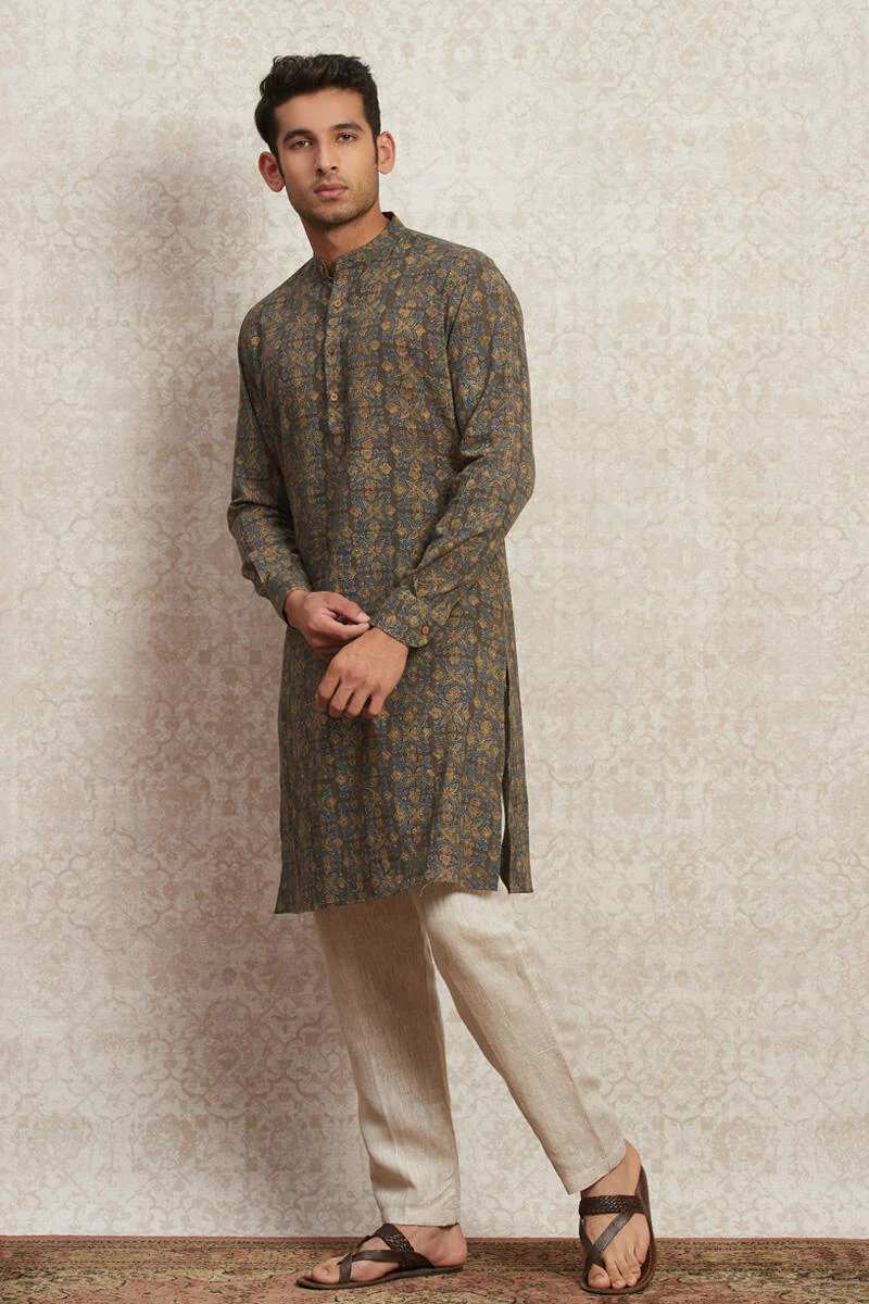 Zafar Saif Ajrak Kurta - Image 3