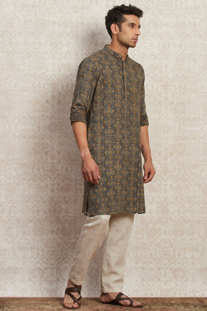 Zafar Saif Ajrak Kurta - Image 4