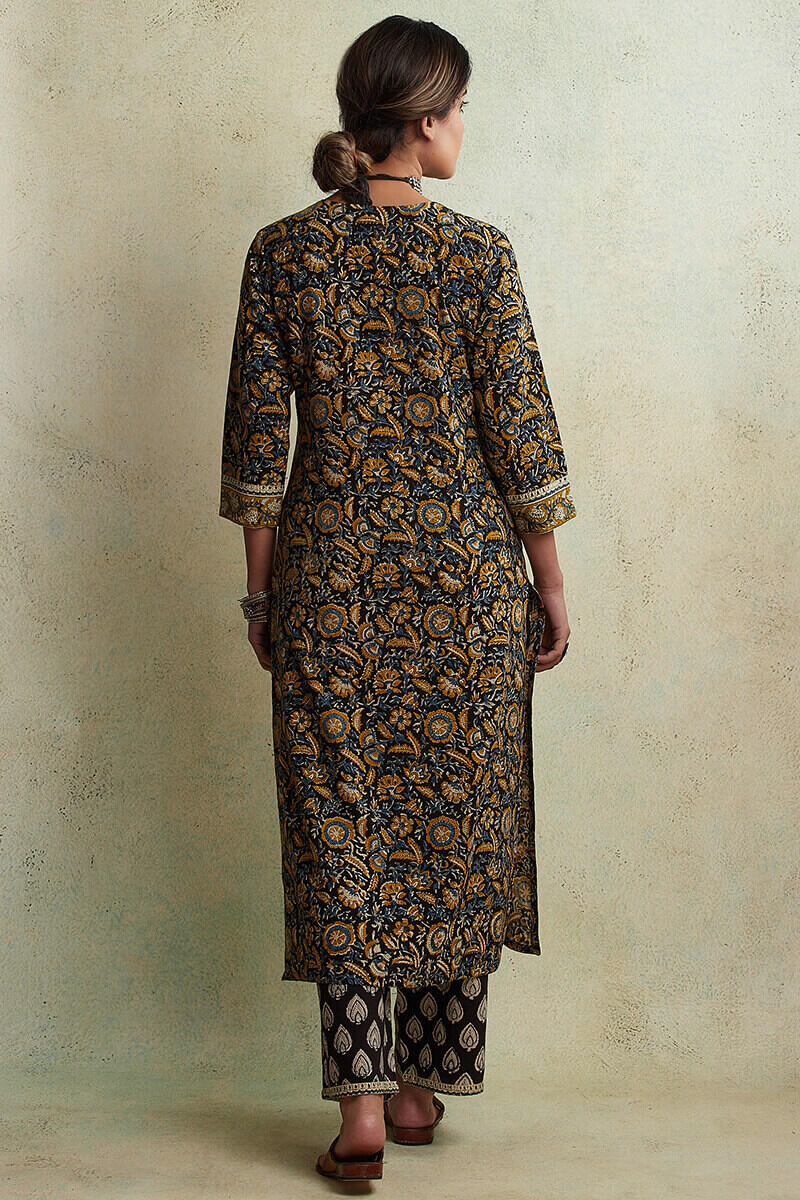 Zahabiya Ruksar Block Printed Kurta - Image 4