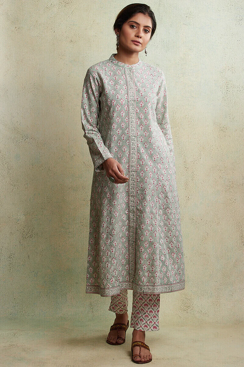 Zahabiya Zoya Block Printed Kurta - Image 2