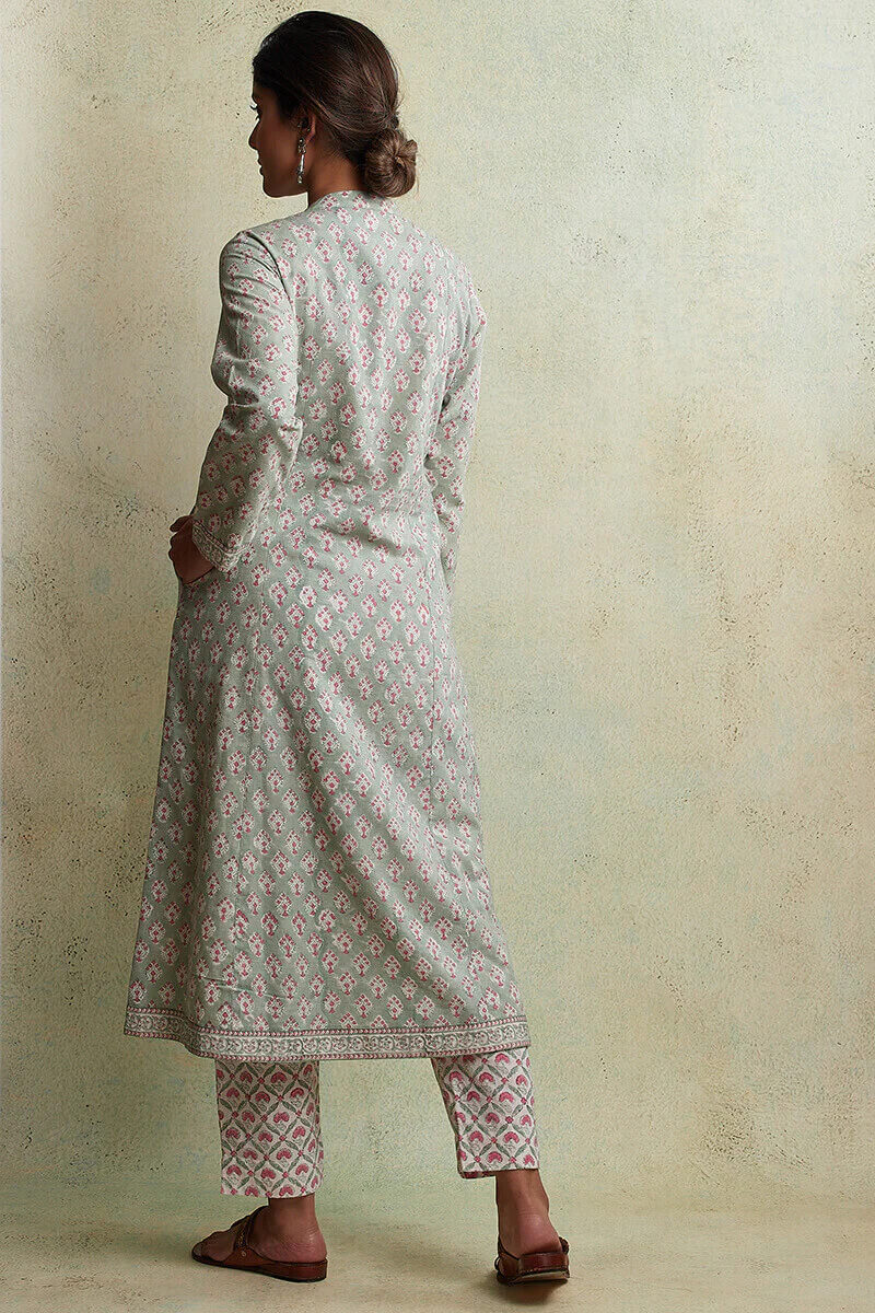 Zahabiya Zoya Block Printed Kurta - Image 4