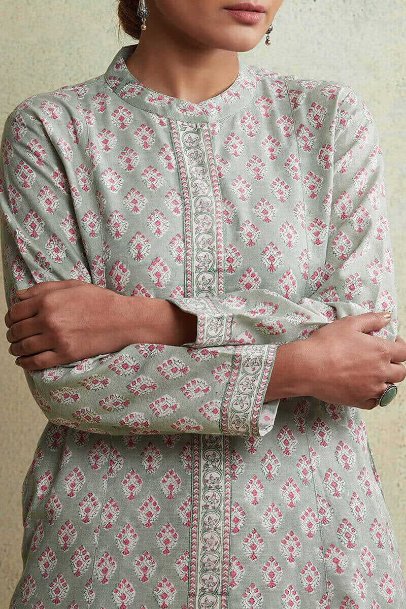 Zahabiya Zoya Block Printed Kurta - Image 5