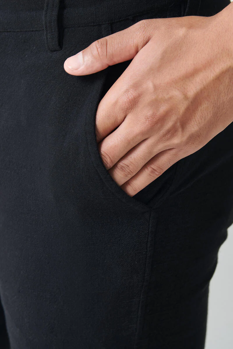 Zaid Aayan Black Handloom Pants - Image 2