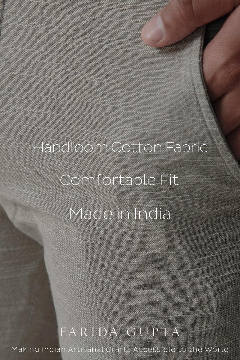 Zaid Aayan Light Brown Handloom Pants - Image 6