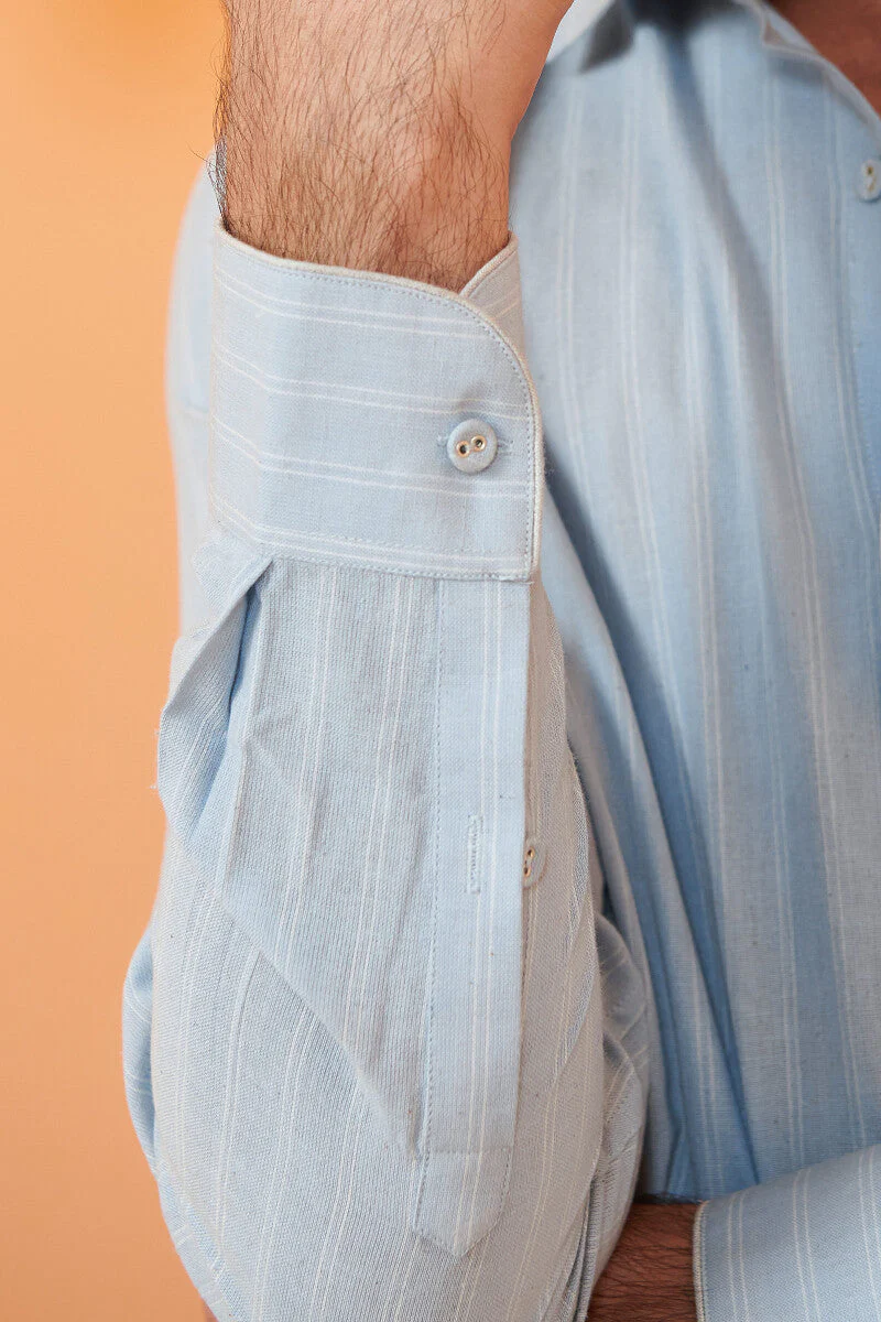 Zaid Abeer Stripe Handloom Shirt - Image 4