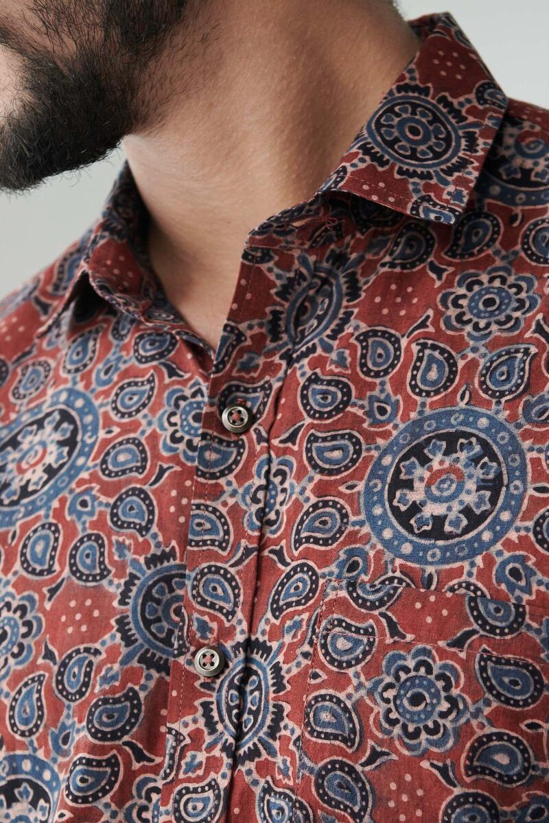 Zaid Fahad Ajrak Shirt - Image 3