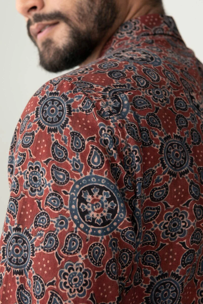 Zaid Fahad Ajrak Shirt - Image 5
