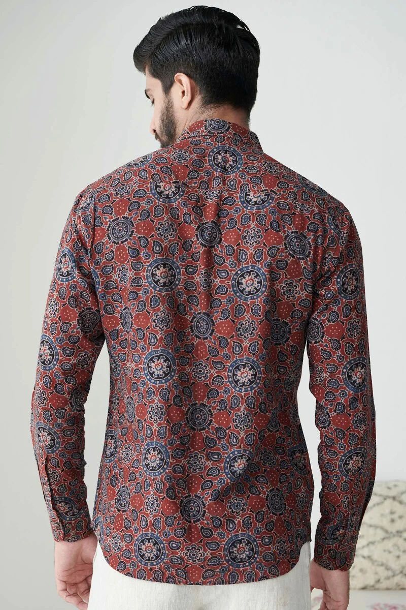 Zaid Fahad Ajrak Shirt - Image 6