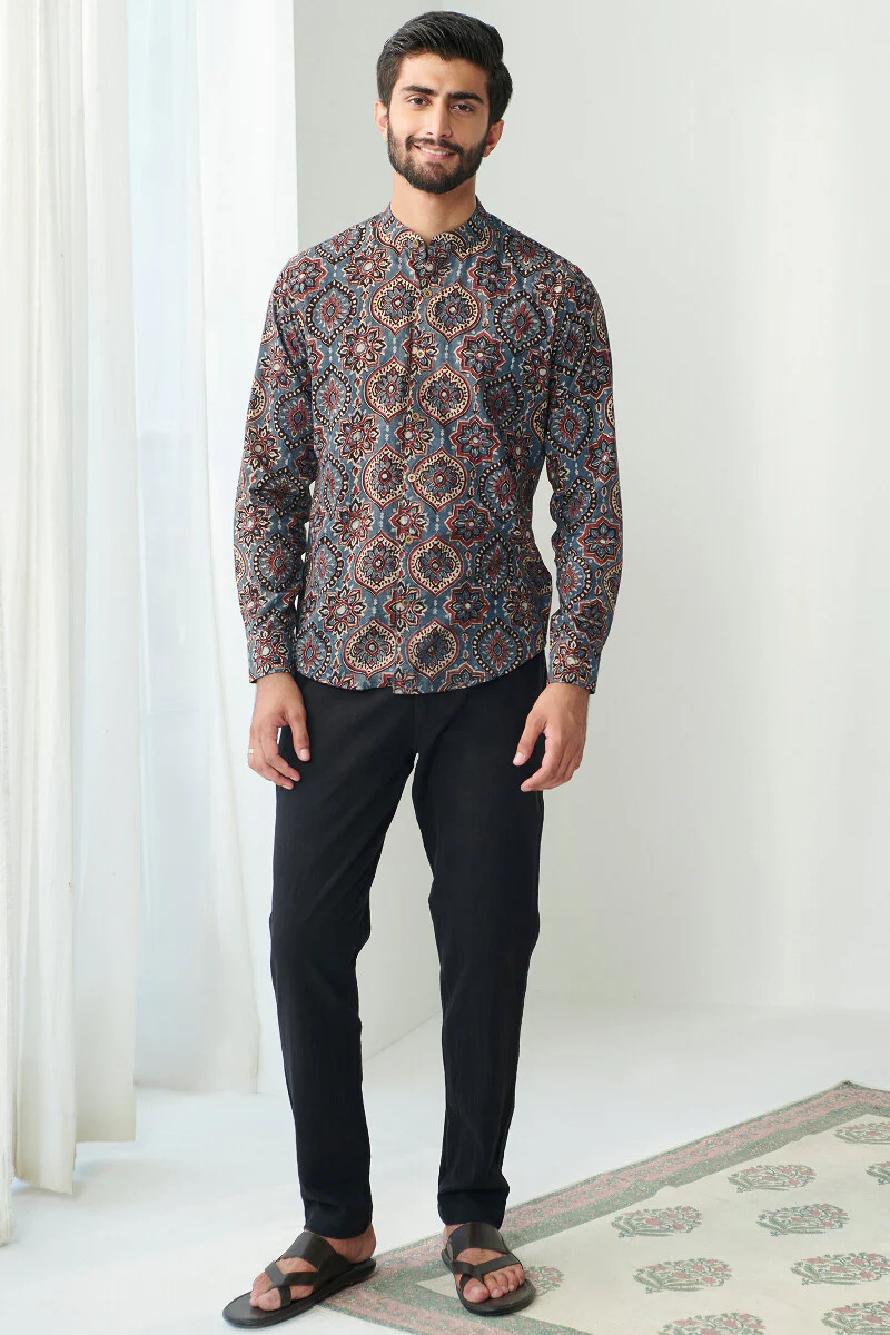 Zaid Fawad Ajrak Shirt - Image 3