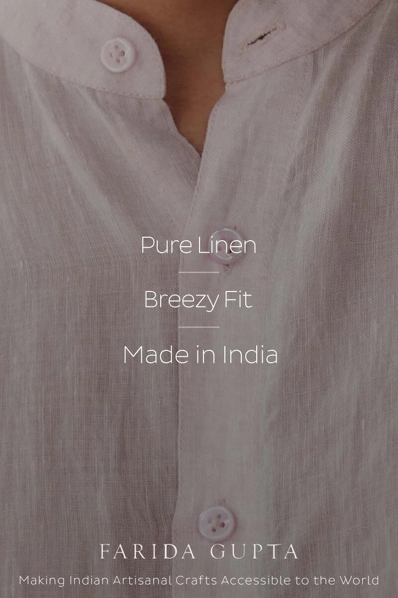 Zaid Pink Linen Shirt - Image 6