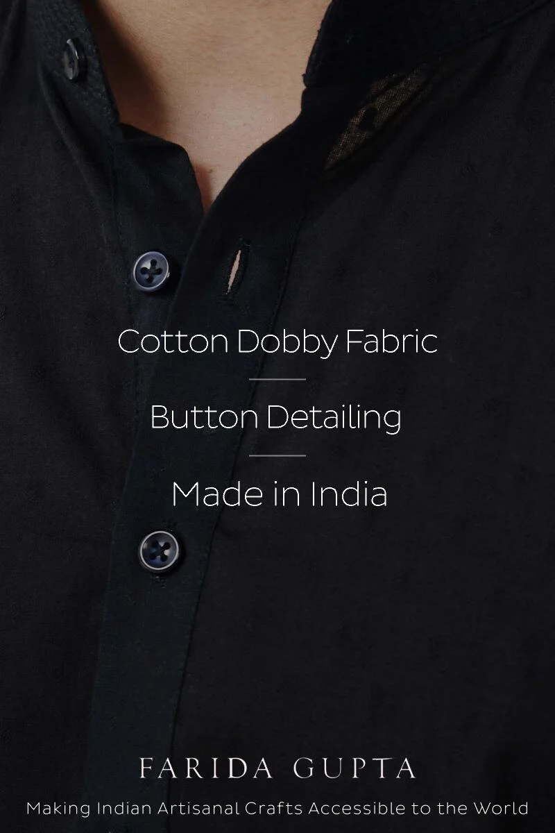 Zaid Vivaan Black Ram Buta Kurta - Image 6