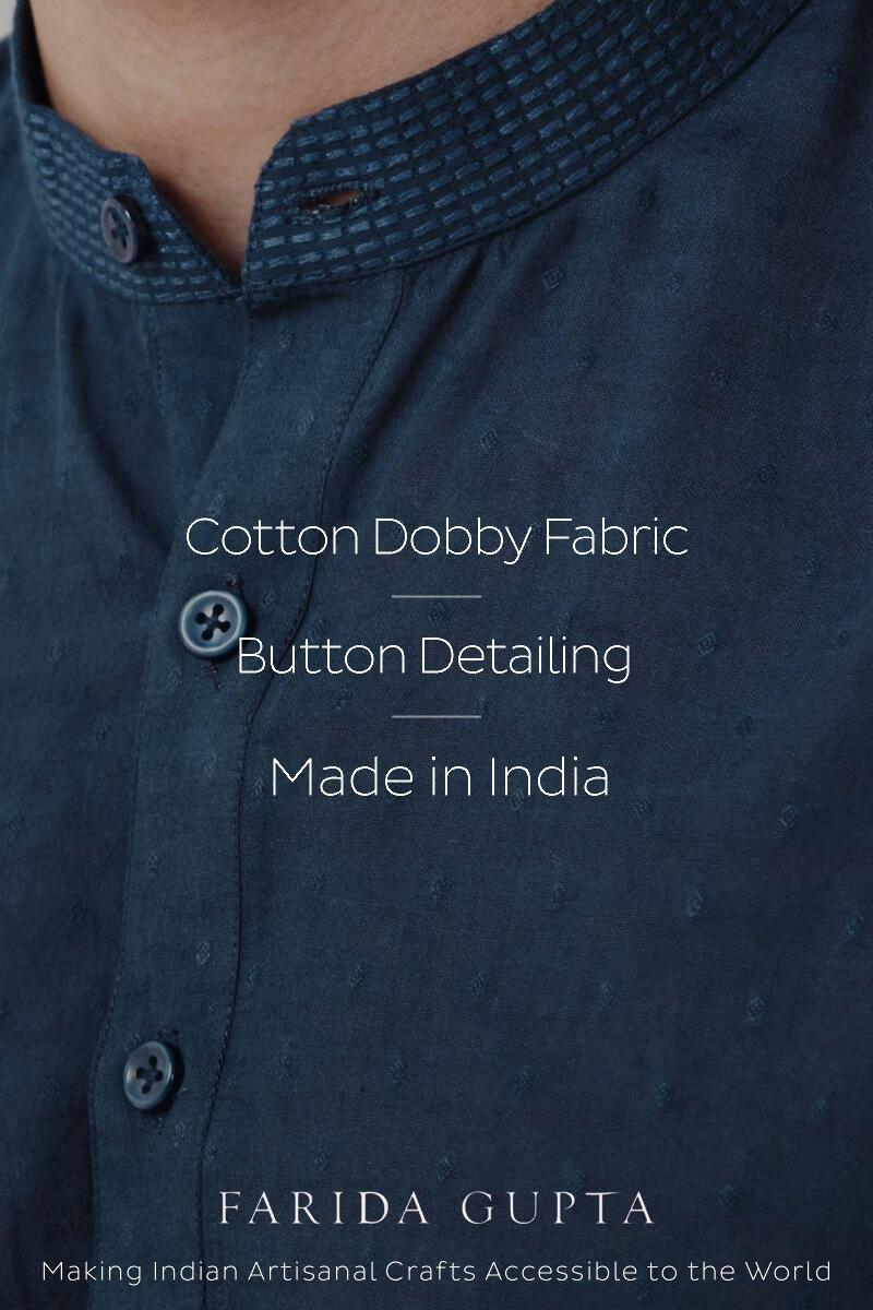 Zaid Vivaan Blue Ram Buta Kurta - Image 6