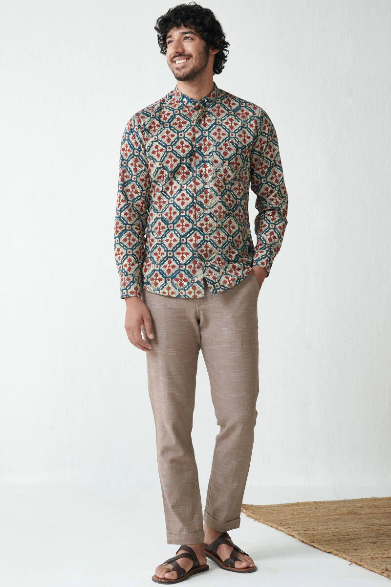 Zaid Zafar Light Brown Handloom Pants - Image 3