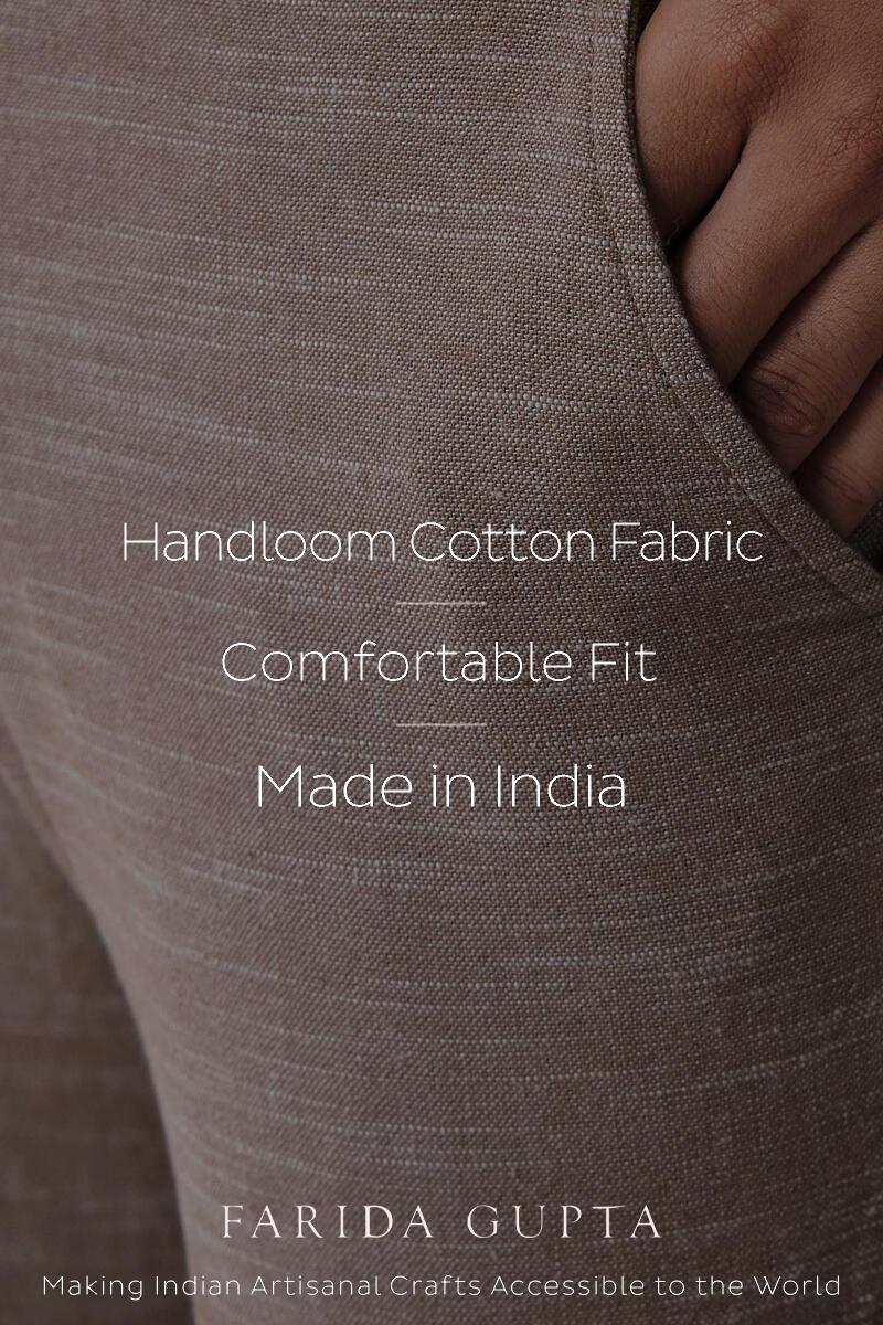 Zaid Zafar Light Brown Handloom Pants - Image 6