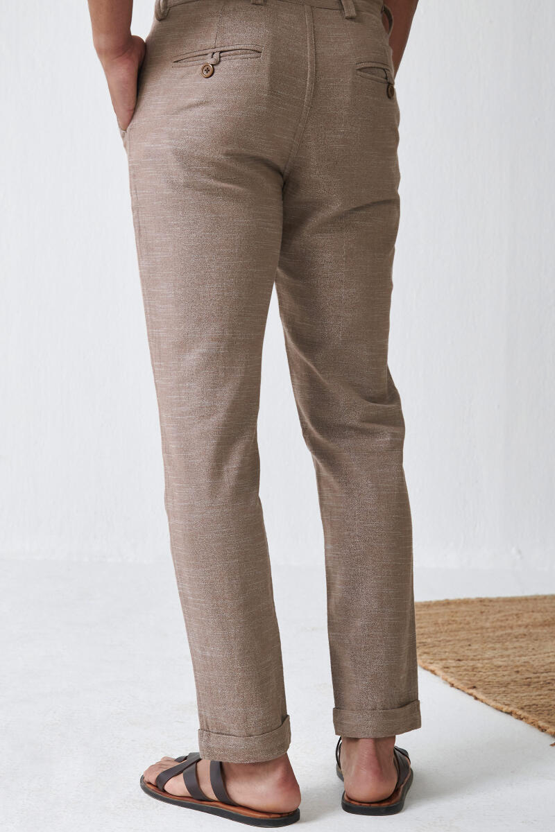 Zaid Zafar Light Brown Handloom Pants - Image 5