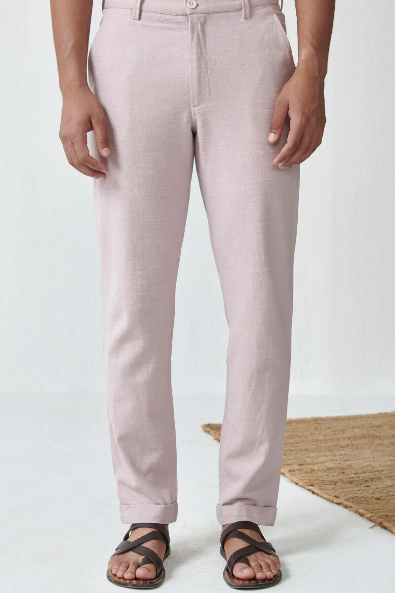 Zaid Zafar Pink Handloom Pants