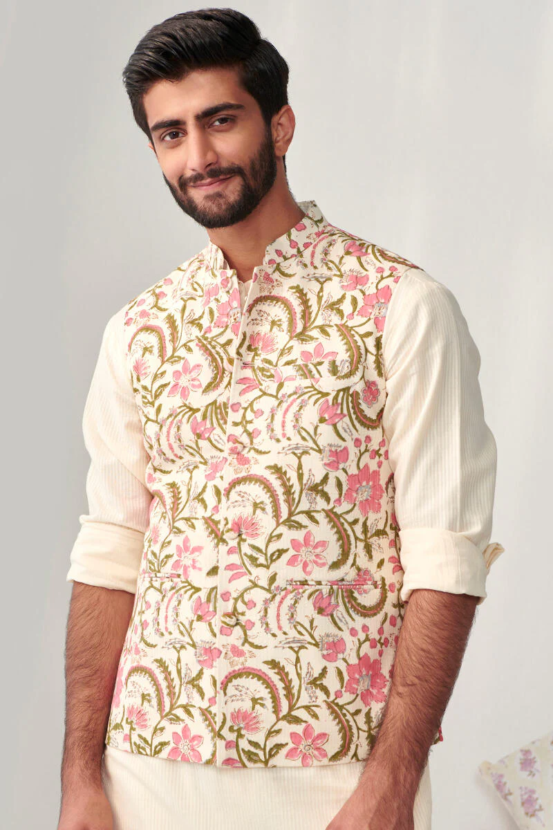 Zaid Zarun Dobby Nehru Jacket