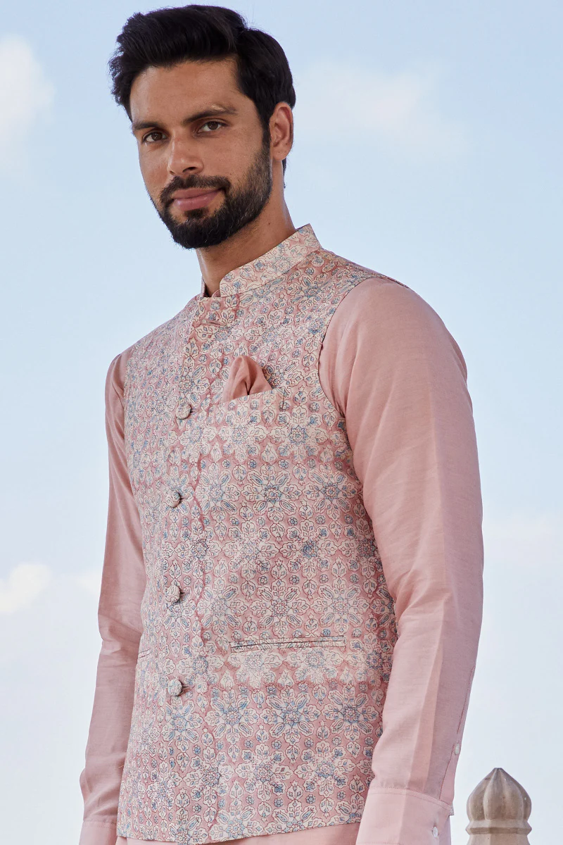 Zameer Chanderi Nehru Jacket